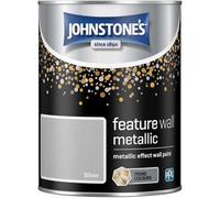 Johnstone's Silver Feature Wall Metallic Effect Wall Paint 1.25L