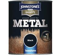 Johnstone's Smooth Paint for Metal - Black 750ml