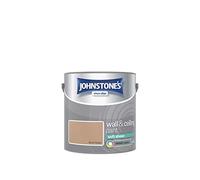 Johnstone's - Soft Sheen Wall & Ceiling Paint - Burnt Sugar - 2.5L | Soft Sheen Finish, Interior Walls & Ceilings, Easy to Apply, 1-2 Hour Dry Time, Long Lasting Colour, 31m2 Coverage Per Tin