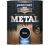 Johnstone's - Speciality Hammered Effect Paint - Black - Tough & Durable Paint - Suitable for All Metal Surfaces - Long Lasting Protection - Coverage per Litre 7m2 - 750ml