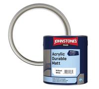 Johnstone's Trade Acrylic Durable Brilliant White Matt Wall & Ceiling Emulsion Paint, 2.5L