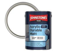Johnstone's Trade Acrylic Durable Brilliant White Matt Wall & Ceiling Emulsion Paint, 5L