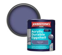 Johnstone's Trade Acrylic Durable Eggshell Walls & Ceilings Emulsion Paint Purple Grapes (Ppg1175-6) 2.5L
