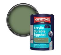 Johnstone's Trade Acrylic Durable Eggshell Walls & Ceilings Emulsion Paint Reseda Green (Ral 6011) 5L