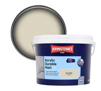 Johnstone's Trade Acrylic Durable Matt Walls & Ceilings Emulsion Paint Bone White (Ppg14-22) 10L