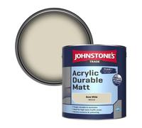 Johnstone's Trade Acrylic Durable Matt Walls & Ceilings Emulsion Paint Bone White (Ppg14-22) 2.5L