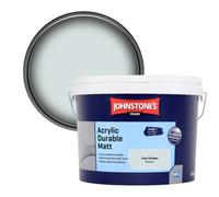 Johnstone's Trade Acrylic Durable Matt Walls & Ceilings Emulsion Paint Gray Glimpse (Ppg1036-1) 10L