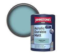 Johnstone's Trade Acrylic Durable Matt Walls & Ceilings Emulsion Paint Kingston Aqua (Ppg1150-4) 5L