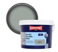 Johnstone's Trade Acrylic Durable Matt Walls & Ceilings Emulsion Paint Light Drizzle (Ppg1033-4) 10L
