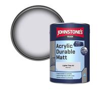 Johnstone's Trade Acrylic Durable Matt Walls & Ceilings Emulsion Paint Lighter Than Air (Ppg1176-1) 5L