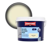 Johnstone's Trade Acrylic Durable Matt Walls & Ceilings Emulsion Paint Oyster Cracker (Ppg1108-1) 10L