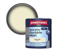 Johnstone's Trade Acrylic Durable Matt Walls & Ceilings Emulsion Paint Oyster Cracker (Ppg1108-1) 2.5L