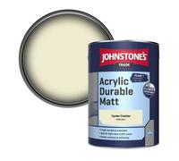 Johnstone's Trade Acrylic Durable Matt Walls & Ceilings Emulsion Paint Oyster Cracker (Ppg1108-1) 5L