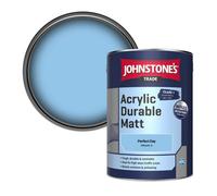 Johnstone's Trade Acrylic Durable Matt Walls & Ceilings Emulsion Paint Perfect Day (Ppg1241-3) 5L
