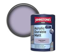 Johnstone's Trade Acrylic Durable Matt Walls & Ceilings Emulsion Paint Purple Essence (Ppg1176-4) 5L