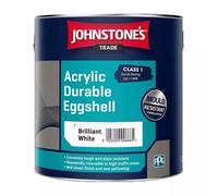 Johnstone's Trade Acrylic Eggshell Brilliant White Paint - 2.5L