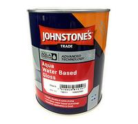 Johnstones Trade Aqua Water Based Gloss Black 1Ltr