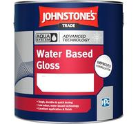 Johnstone's Trade Aqua Water Based Gloss - Black - 2.5 Litre