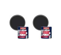 Johnstone's Trade Aqua Water Based Gloss Paint Black 1L Pack Of 2