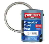 Johnstone's Trade Covaplus Brilliant White Contract Matt Wall & Ceiling Vinyl Emulsion, 5L