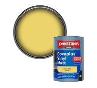 Johnstone's Trade Covaplus Vinyl Matt Walls & Ceilings Emulsion Paint Canary Yellow (Ppg1215-4) 1L