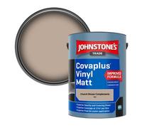 Johnstone's Trade Covaplus Vinyl Matt Walls & Ceilings Emulsion Paint Church Mouse Complements (E22) 5L