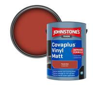 Johnstone's Trade Covaplus Vinyl Matt Walls & Ceilings Emulsion Paint Fiesta Red (04E53) 5L