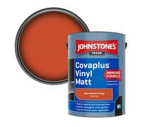 Johnstone's Trade Covaplus Vinyl Matt Walls & Ceilings Emulsion Paint International Orange (Bs 381C 592) 5L