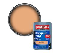 Johnstone's Trade Covaplus Vinyl Matt Walls & Ceilings Emulsion Paint Peach Melba 1L