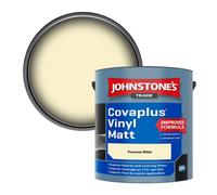 Johnstone's Trade Covaplus Vinyl Matt Walls & Ceilings Emulsion Paint Primrose White 2.5L