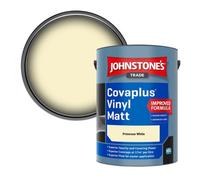 Johnstone's Trade Covaplus Vinyl Matt Walls & Ceilings Emulsion Paint Primrose White 5L