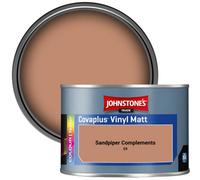 Johnstone's Trade Covaplus Vinyl Matt Walls & Ceilings Emulsion Paint Sandpiper Complements (E9) 350Ml Tester Pot