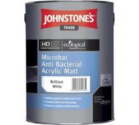 Johnstone's Trade Ecological Microbarr Anti Bacterial Acrylic Matt Paint 10L- Brilliant White