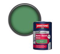Johnstone's Trade Interior & Exterior Wood & Metal Aqua Water Based Gloss Paint Basil Pesto (Ppg1226-6) 1L