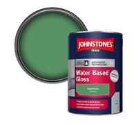 Johnstone's Trade Interior & Exterior Wood & Metal Aqua Water Based Gloss Paint Basil Pesto (Ppg1226-6) 5L