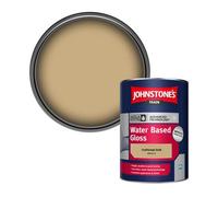 Johnstone's Trade Interior & Exterior Wood & Metal Aqua Water Based Gloss Paint Craftsman Gold (Ppg12-14) 1L