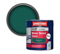 Johnstone's Trade Interior & Exterior Wood & Metal Aqua Water Based Gloss Paint Empress Teal (Ppg1142-7) 2.5L