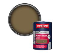 Johnstone's Trade Interior & Exterior Wood & Metal Aqua Water Based Gloss Paint Favorite Fudge (Ppg1099-7) 1L