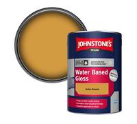 Johnstone's Trade Interior & Exterior Wood & Metal Aqua Water Based Gloss Paint Ochre Dreams 5L