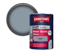 Johnstone's Trade Interior & Exterior Wood & Metal Aqua Water Based Gloss Paint Quicksilver (Ppg1041-5) 5L