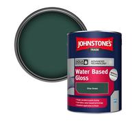 Johnstone's Trade Interior & Exterior Wood & Metal Aqua Water Based Gloss Paint Vine Green 5L