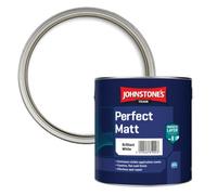 Johnstone's Trade Perfect Matt Brilliant White Flat Matt Wall & Ceiling Emulsion Paint, 2.5L