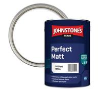 Johnstone's Trade Perfect Matt Brilliant White Flat Matt Wall & Ceiling Emulsion Paint, 5L
