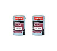 Johnstone's Trade Professional Eggshell Paint Brilliant White 5L Pack Of 2