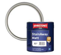 Johnstone's Trade Stainaway Brilliant White Matt Interior Stain Block Paint, 2.5L