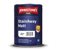 Johnstone's Trade Stainaway Brilliant White Matt Interior Stain Block Paint, 5L
