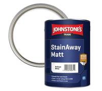Johnstone's Trade Stainaway Brilliant White Matt Interior Stain Block Paint, 5L