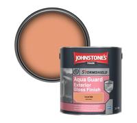 Johnstone's Trade Stormshield Aqua Guard Exterior Gloss Wood & Metal Paint Coral Silk (Ppg1195-5) 2.5L