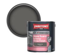 Johnstone's Trade Stormshield Aqua Guard Exterior Gloss Wood & Metal Paint Gibraltar Gray (Ppg1002-6) 2.5L