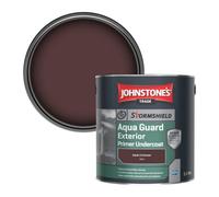 Johnstone's Trade Stormshield Aqua Guard Exterior Primer Undercoat Wood & Metal Paint Dark Crimson (452) 2.5L